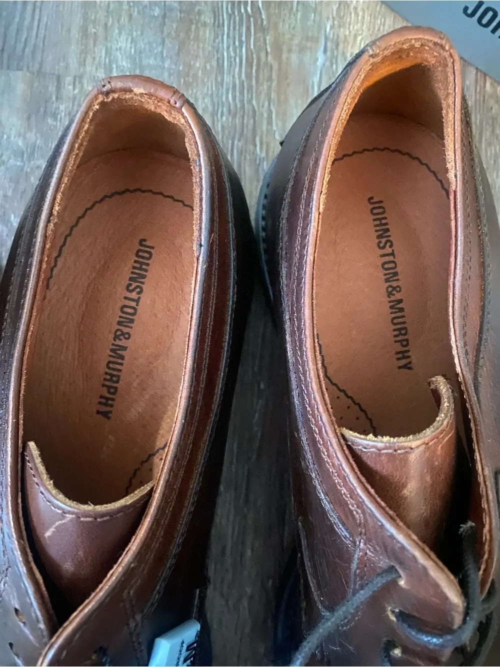 Johnston & Murphy Brown Leather Derby Shoes